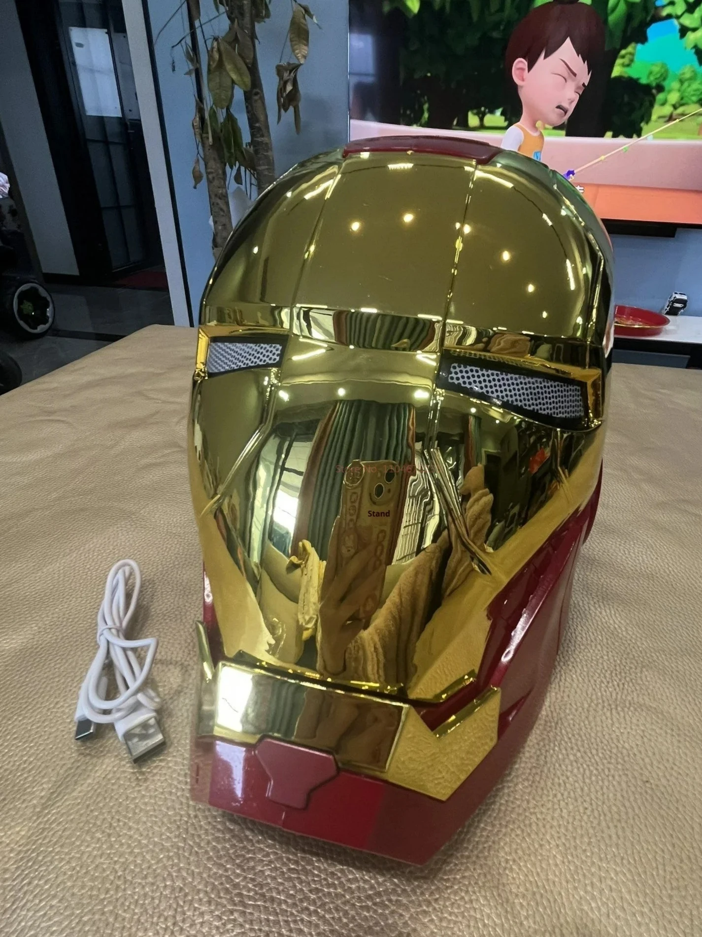 2026 New Iron Man Mask 1:1 Anime Peripheral Helmet Electric Wearable Voice Control Mask Model For Adult Helmet Toy Birthday Gift view 5