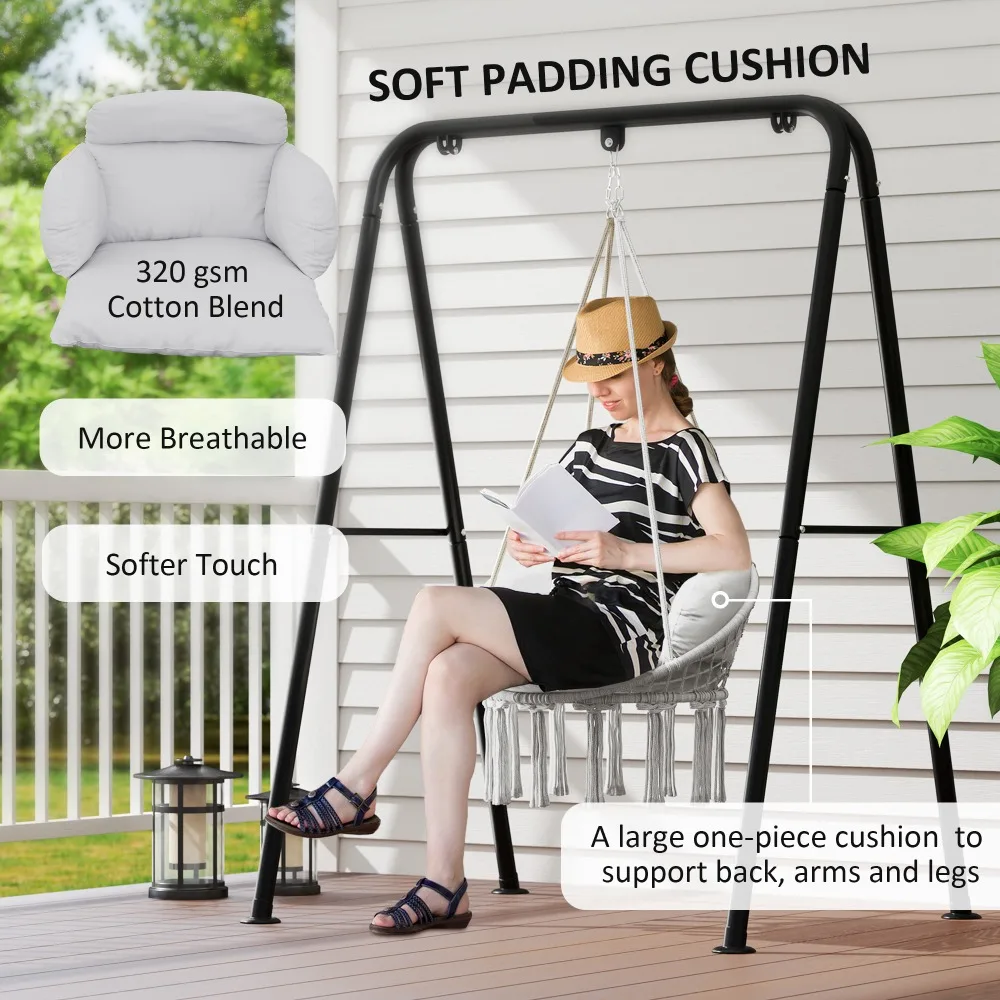 Patio Swing Chair Gray