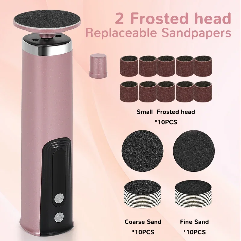 

2025 New2 In1 Electric File For Feet Pedicure Machine Dead Skin Remover Callus Foot Grinding Trimmer Rechargeable Foot Care Tool