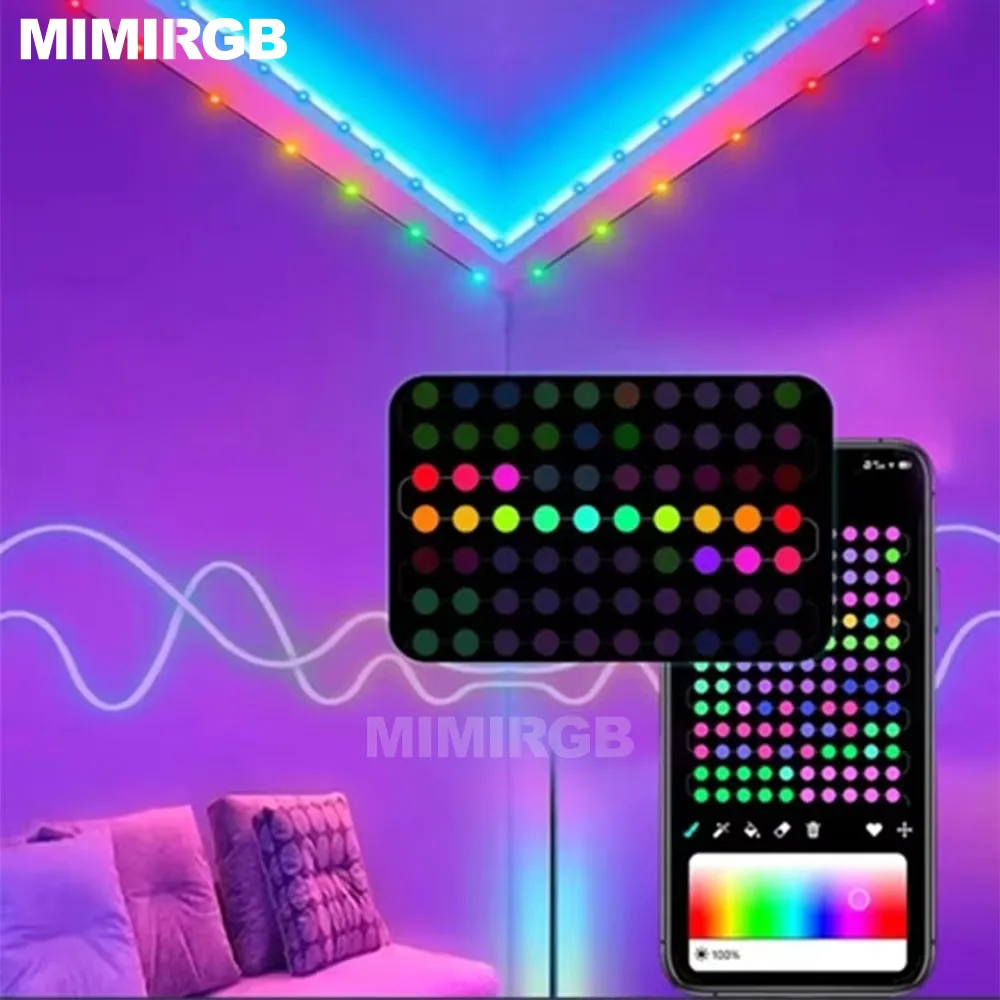 أضواء شجرة عيد الميلاد 20 متر سلسلة أضواء الجنية ث/التحكم في التطبيق مزامنة الموسيقى 12 طرق IP65 مقاوم للماء USB بالطاقة لعيد الميلاد ديكور المنزل