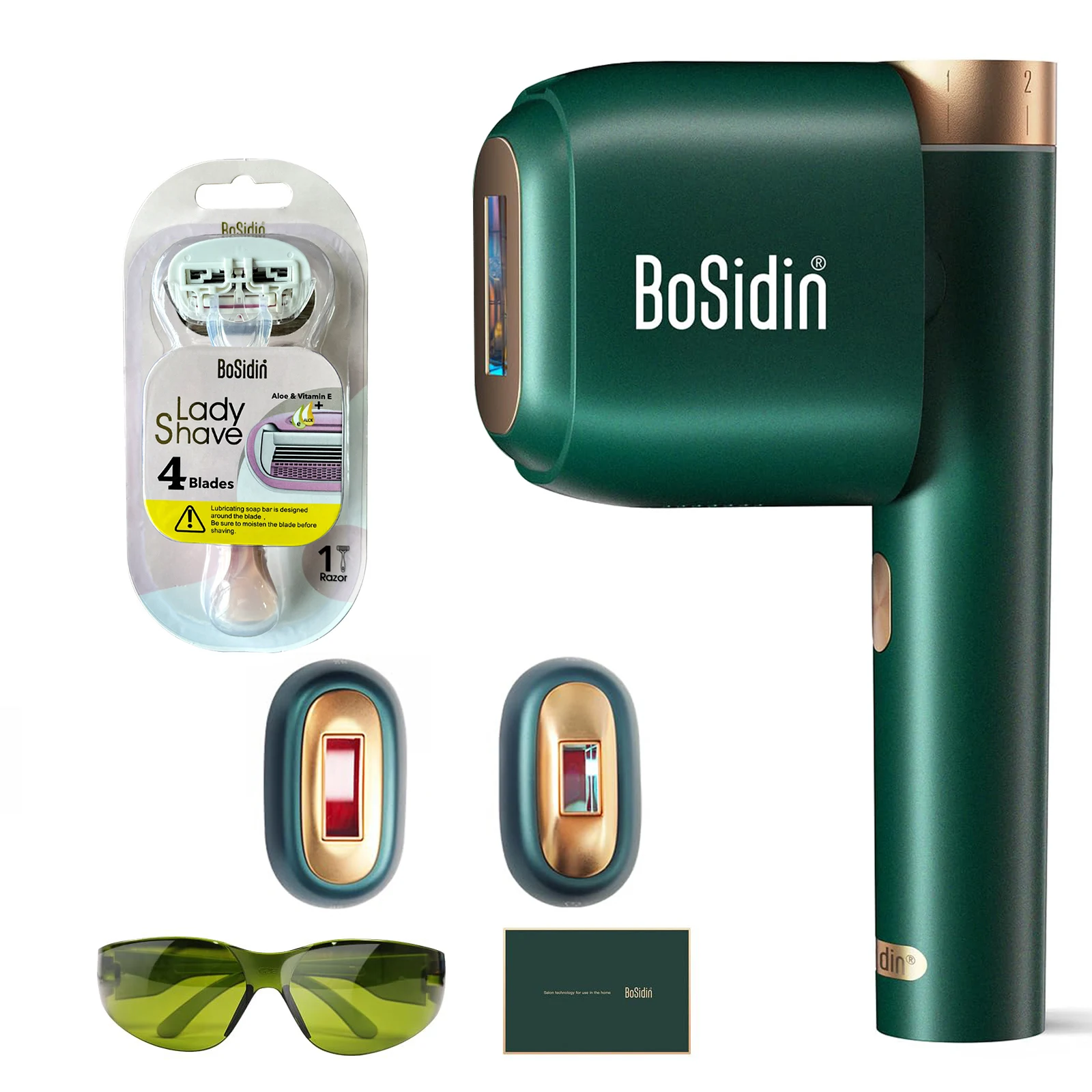 Bosidin Laser Epilator High Quality Portable Permanent Skin Rejuvenation IPL Hair Removal Home 180 Degree Rotating Head