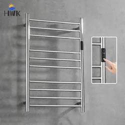 Bathroom Drying Antibacterial Electric Towel Rack Smart Touch Stainless Steel Towel Warmer Hidden/Exposed Wire Heated Towel Rail