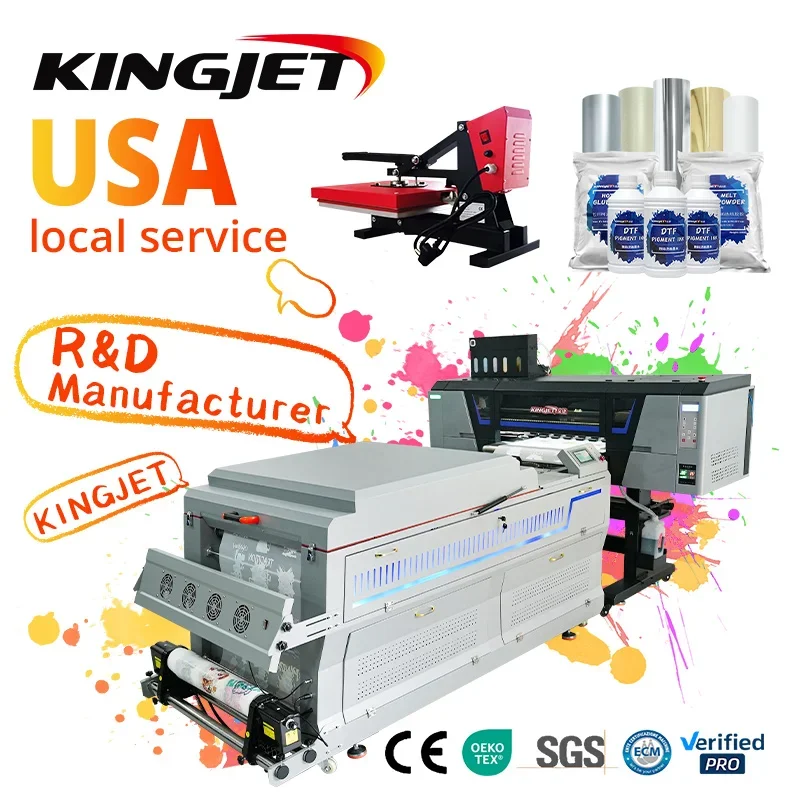 60cm dtf printer shake powder t-shirt printing machine dtf printer transfer t shirt printing machine impresora dtf