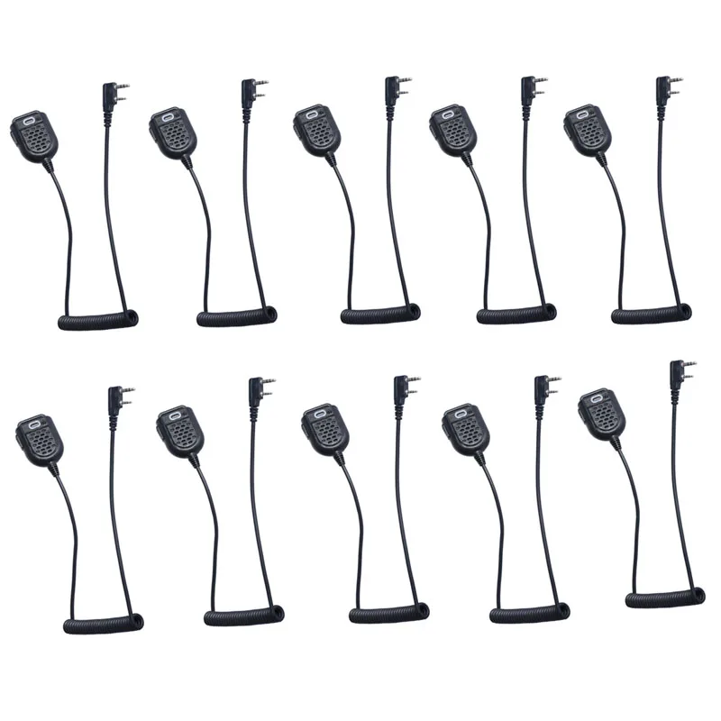 

10pcs Baofeng Uv-5R Walkie Talkie Handheld PTT Mini Mic Microphone Speaker For KENWOOD TK-3107 BAOFENG 888s GT-3TP HYT Ham Radio