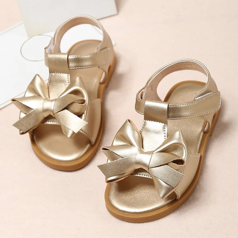 

Fashion Girls' Shoes 2026 Summer New Open Toed Kids Sandals Comfort Non Slip Butterfly Knot Girls Beach Shoes Sandalias De Mujer