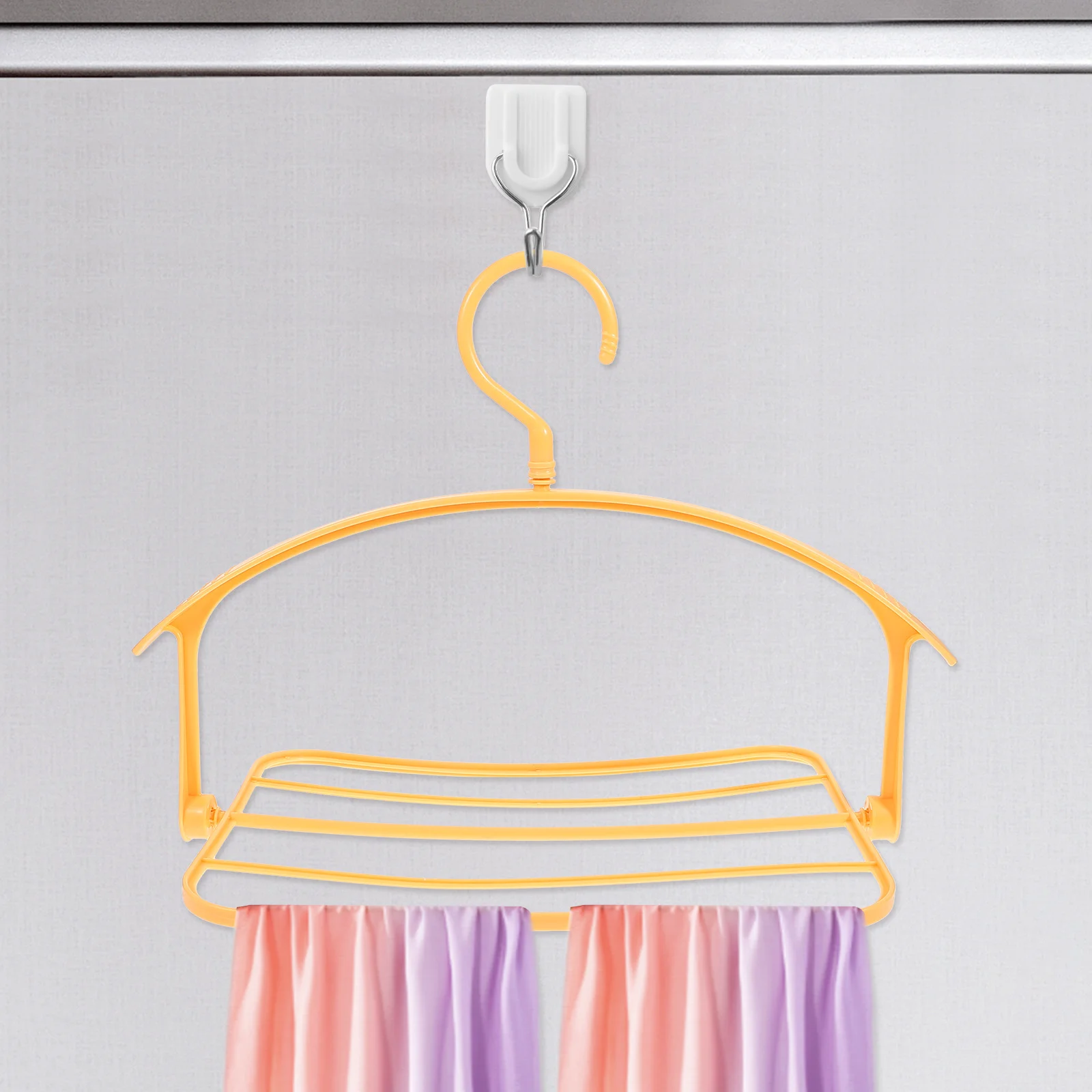 

2Pcs Plastic Non-Skid Clothes Hangers Multipurpose Sweater for Shirts Coats Pants Dresses Space Saving Closet