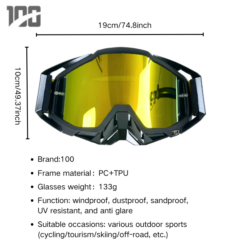 Motocross Brille Männer Frauen Dirt Bike Motorrad Brille Winddicht MX Radfahren Sonnenbrille Ski Brille Moto Training Ausrüstung – Detail 1