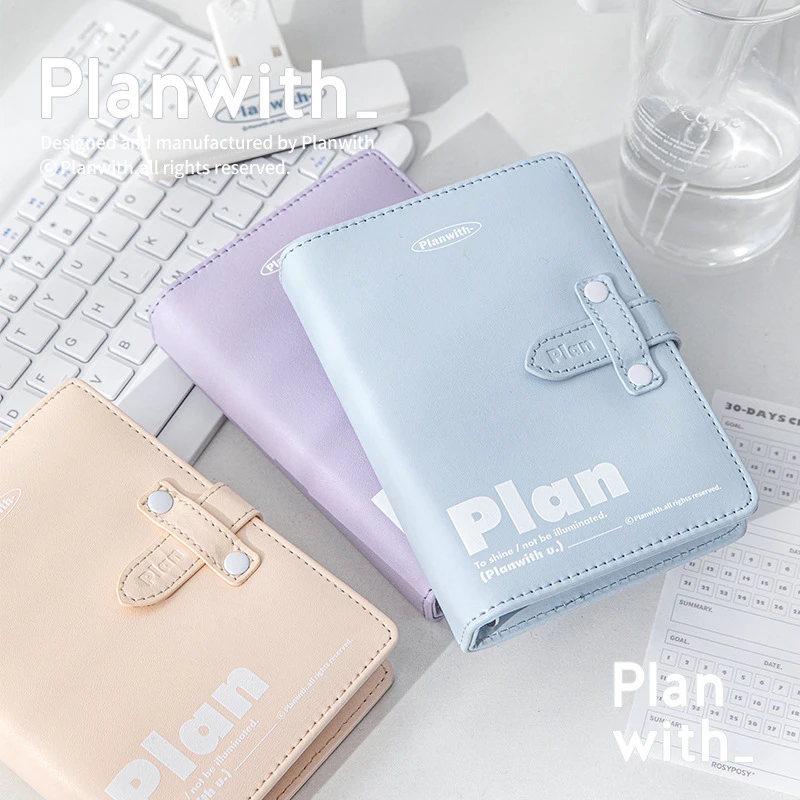 A7 Multifunctional Loose-leaf Notebook Student Schedule Record Diary with Card Slot Notepad Suitable for Memory Recording