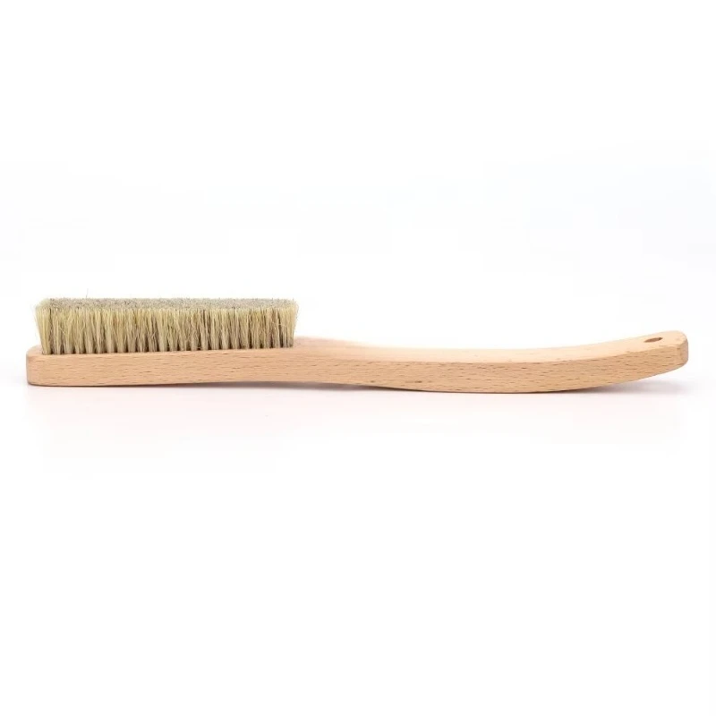 Rock climbing brush, bristle chalk brush, foldable and durable, wooden edge for grasping