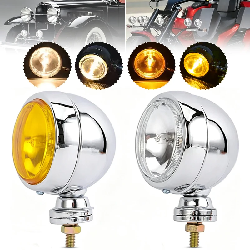 3Inch Motorcycle Round Fog Lights 12V Headlight Auxiliary Lamp Spotlight Lights For Car Truck Motorcycle Headlamp