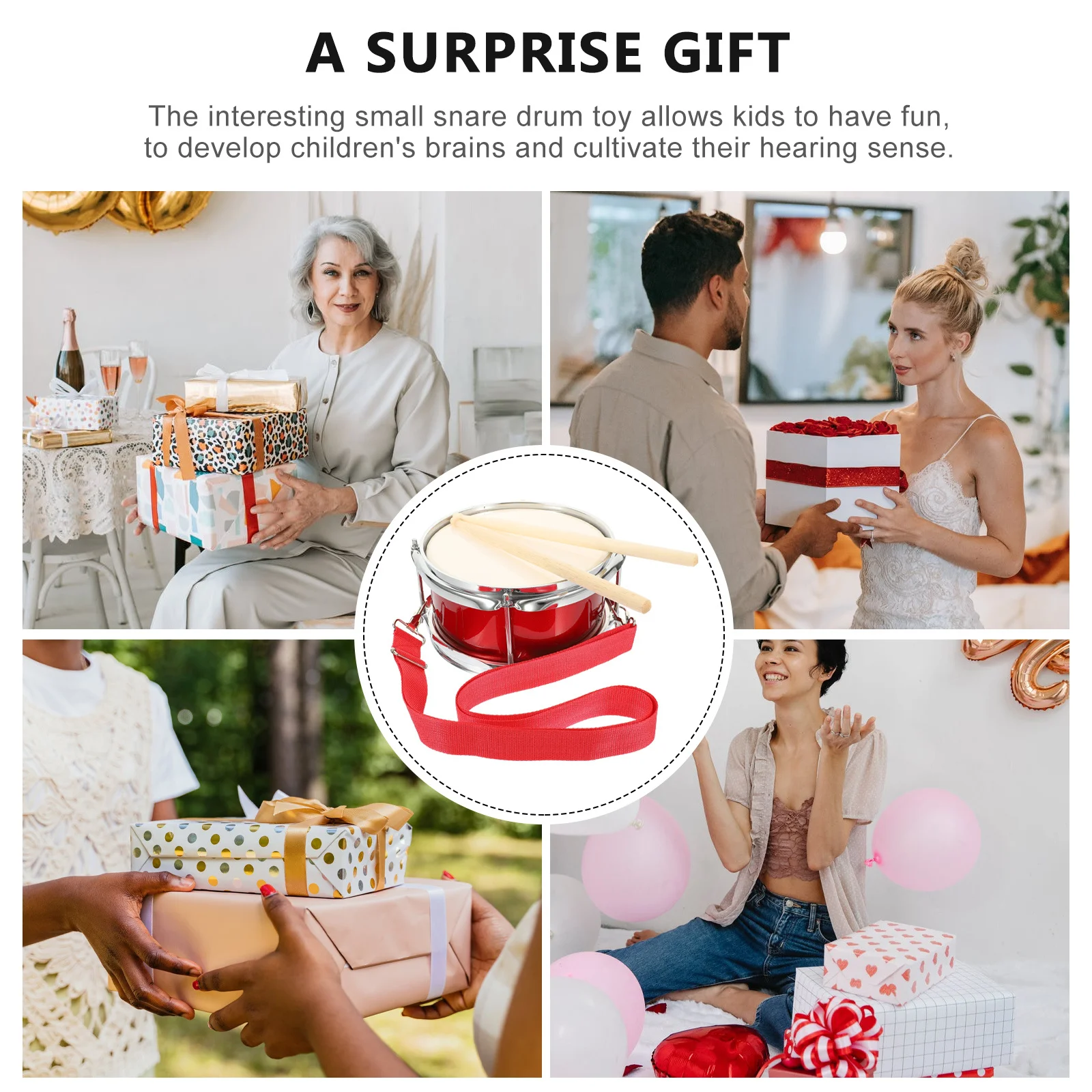 

1Set Snare Drum Educational Percussion Instrument for Beginners Music Development and Hand Coordination Snare Drum Kit