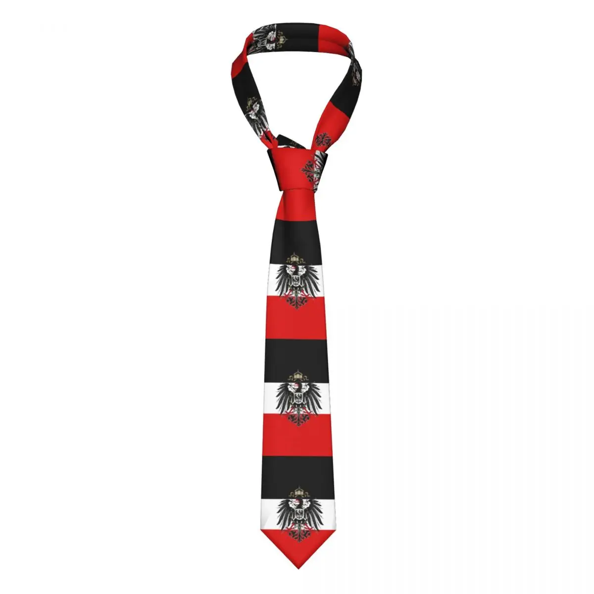 Classic German Empire Flag Germany Neck Ties for Business Custom Mens Coat of Arms Necktie