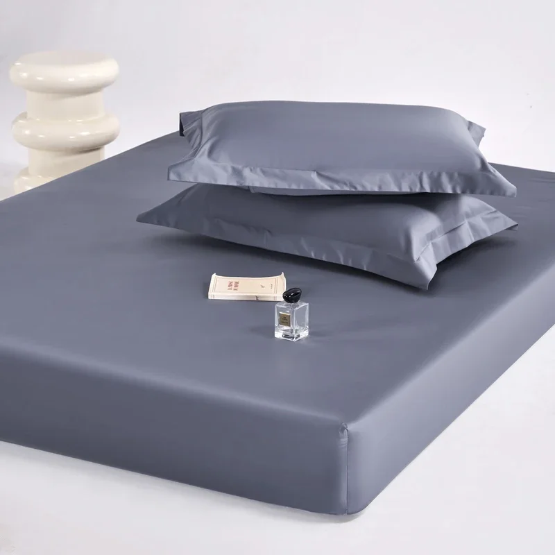 Luxury Egyptian Cotton Bed Fitted Sheet with Elastic Bands 1000 Thread Count Mattress Cover Soft Sateen Weave 1PC Sheets 140/200