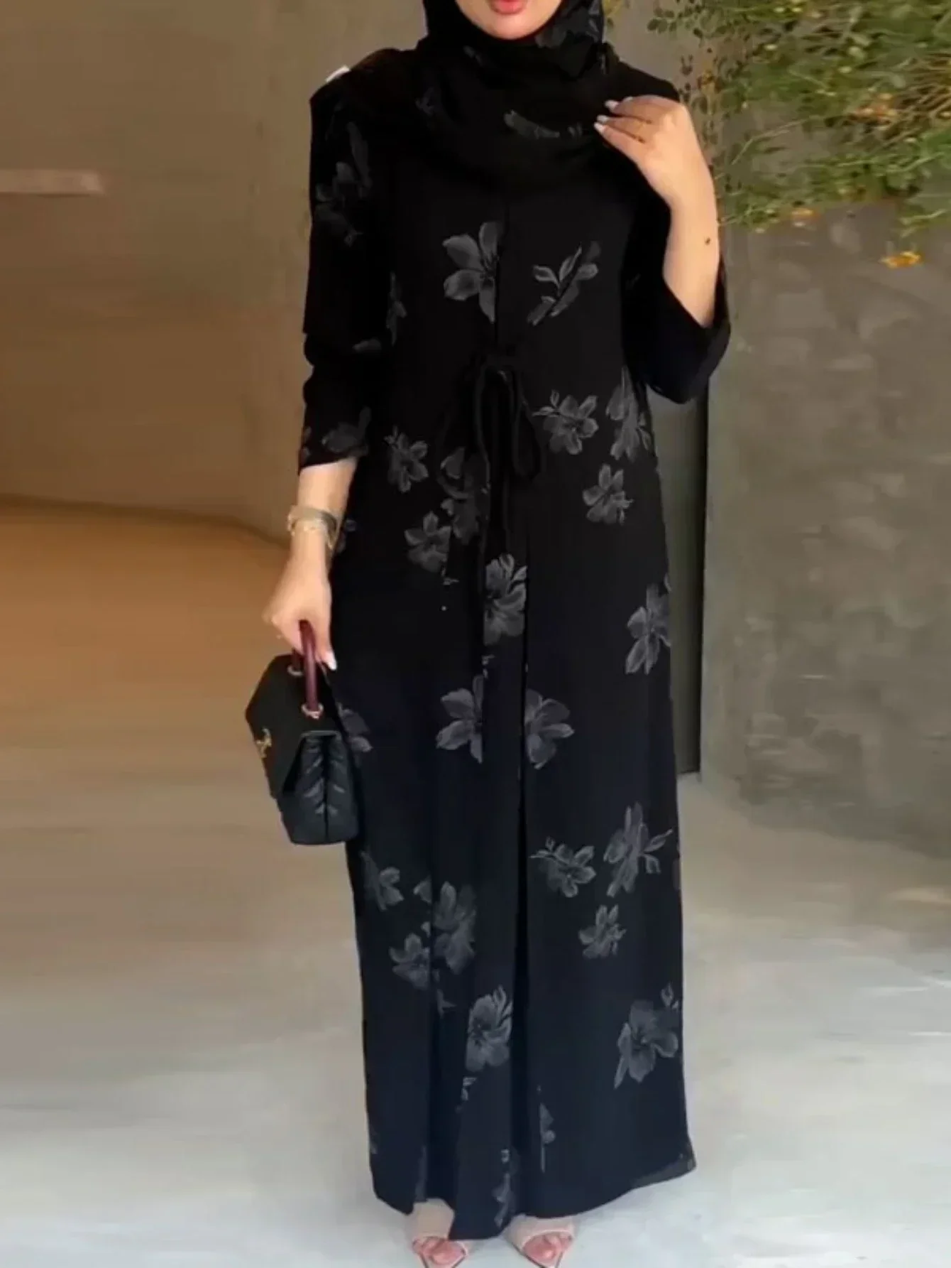 Eid Women Abaya Cardigan Open Dress Muslim Elegant Trench Dubai Vestidos Largos Kaftan Arab Robe Party Caftan Jalabiya Ramadan