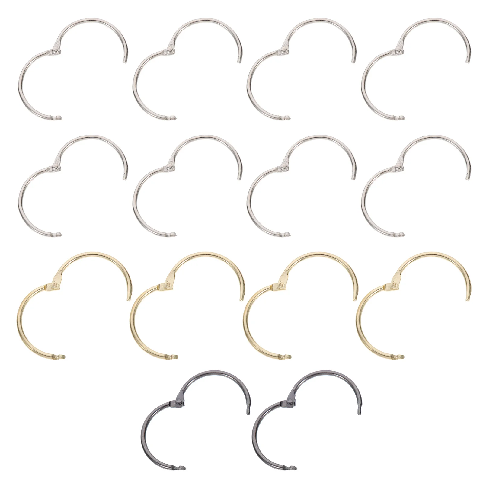 

14pcs Loose Leaf 30 Mm Metal Notebook Accessories Round Flexible Book For School Office Home Binder Rings Metal Rings Notebook