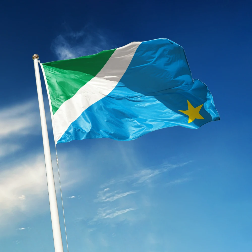 Bandera de Mato Grosso do Sul de 3x5 pies, colores vivos y resistentes a la decoloración, bandera de Brasil de poliéster con ojales de latón, 3 x 5 pies