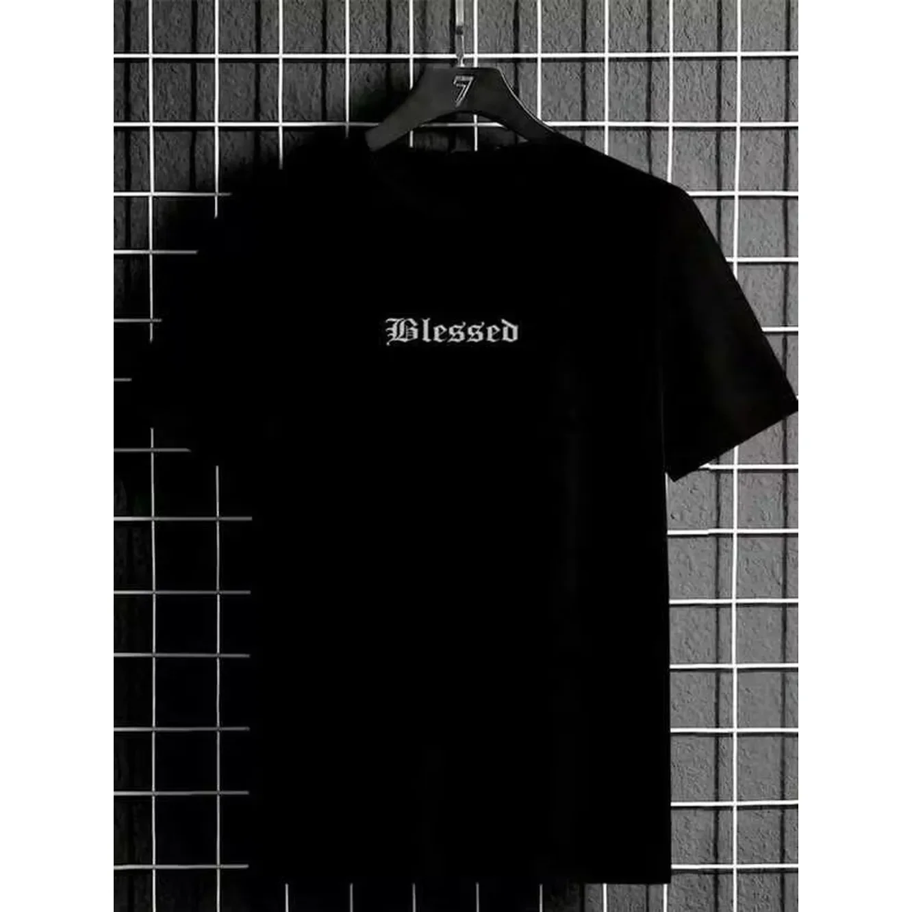 Men's Streetwear T-Shirt Black With Gothic Font Print – Casual, Comfortable, And Ideal For Modern Urban Looks