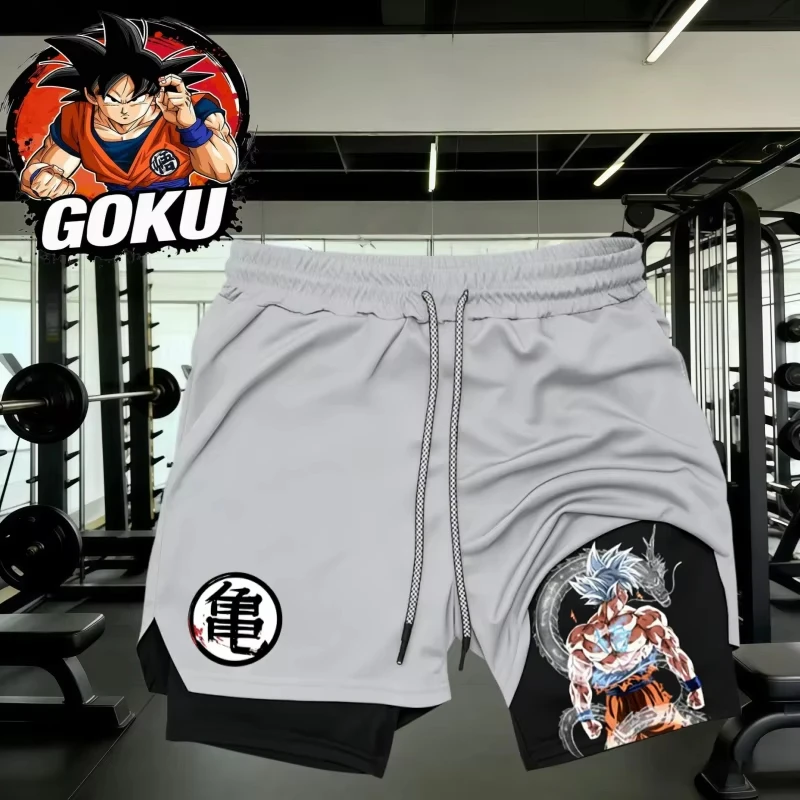 Dragon Ball Ultra Instinct Goku Retro 3D Printed Men's Athletic Shorts Quick Dry Double Layer Fitness Oversized Y2k Summer