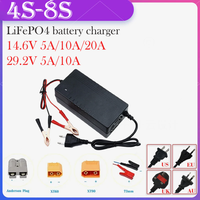 12.8V 14.6V 10A 20A 29.2V 5A 29.4V 5A Charger 4S 8S eries LiFePO4 Battery 12V 12.8V 24V 25.2V 5A 10A 20A LiFePO4 Battery Charger