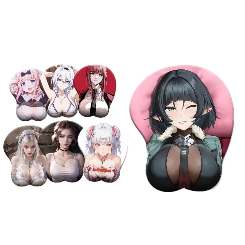 

Коврик для мыши с подставкой для запястья Anime Beauty BoBo - большой размер 3D стерео силиконовая подушка для поддержки запястья для компьютера
