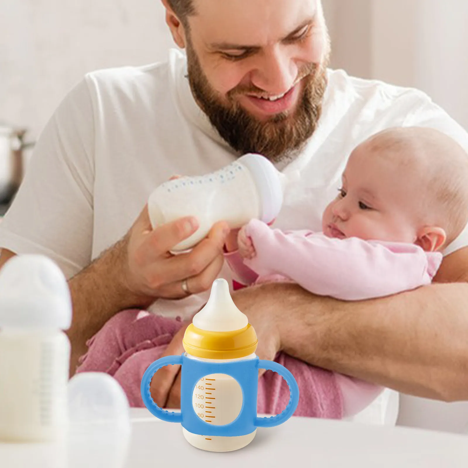 

Силиконовая ручка для детской бутылочки: узкая, устойчивая, эргономичная, удобная, мягкая силиконовая ручка-заменитель для детских бутылочек для кормления