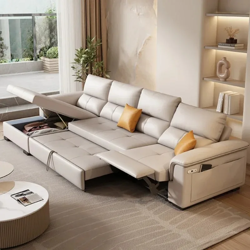 

Microfiber Leather Electric Sofa Beige Designer Oversized Lazy Recliner Sofa Modern Luxury Floor Divano Di Lusso Furniture Home