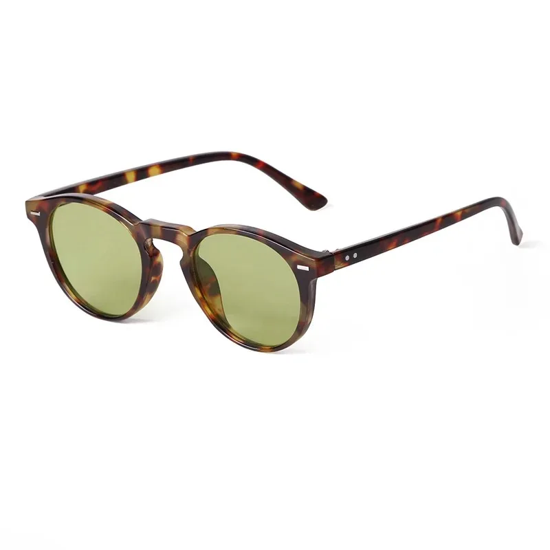 Vintage Fashion Round Sunglasses Women Men Brand Design Retro Rivet Yellow Blue Lens Square Sun Glasses Male Female Goggles view 6