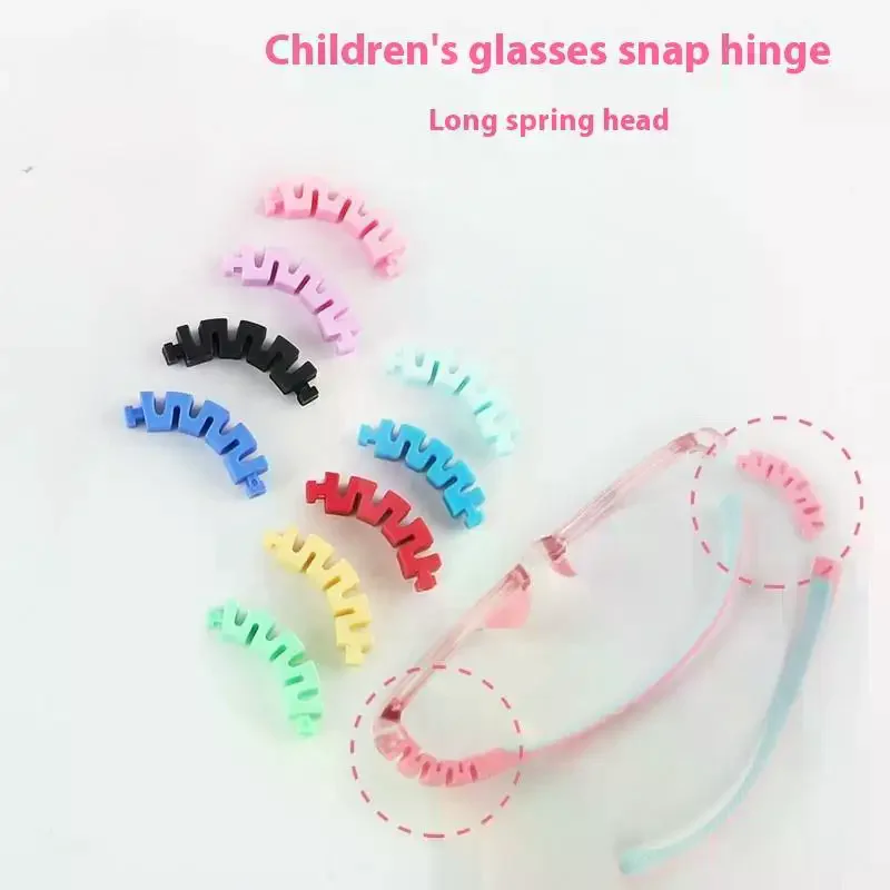 Children's Silicone Glasses Legs Glasses Arm Anti-Slip Snap-on Eyeglasses Arm Replacement Multiple Color Silicone Glasses Legs
