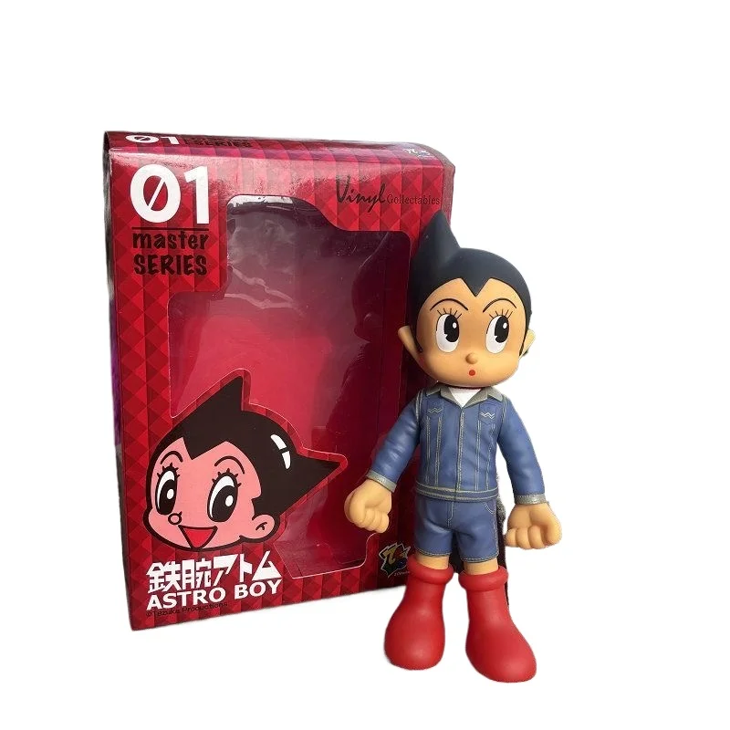 28CM Iron Arm Astro Boy Character Ornament PVC Action Figures Statue Collection Anime Model ornament Toys box kid Holiday Gifts