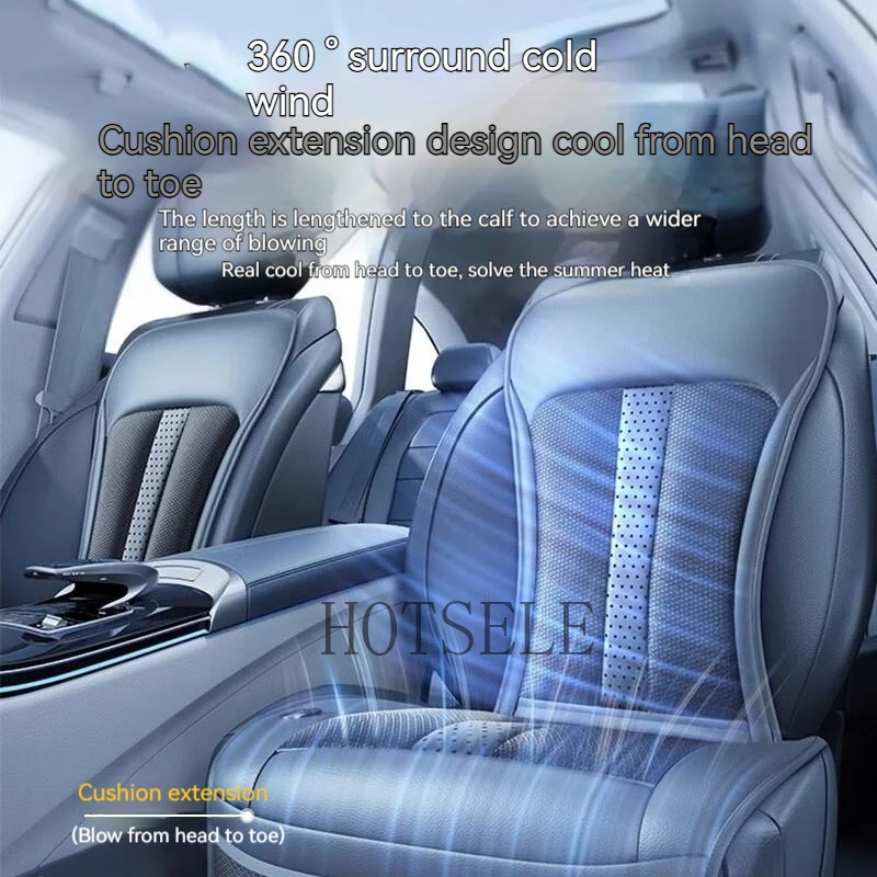 12V Car Ventilated Cooling Seat Cushion For All Cars Automotive Summer Car Fan Seat Pads Vest Universal Accessories