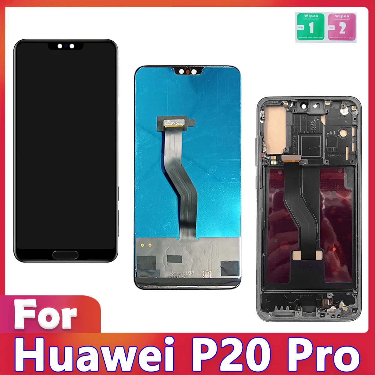 TFT LCD Screen For Huawei P20 Pro CLT-L09 CLT-L29 LCD Display Touch Screen Digitizer Assembly Replacement Parts With Fingeprints