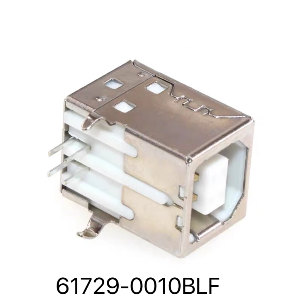 61729-0010BLF Amphenol ICC USB2.0B female connector for USB, through-hole mounting, 1 port, soldered termination