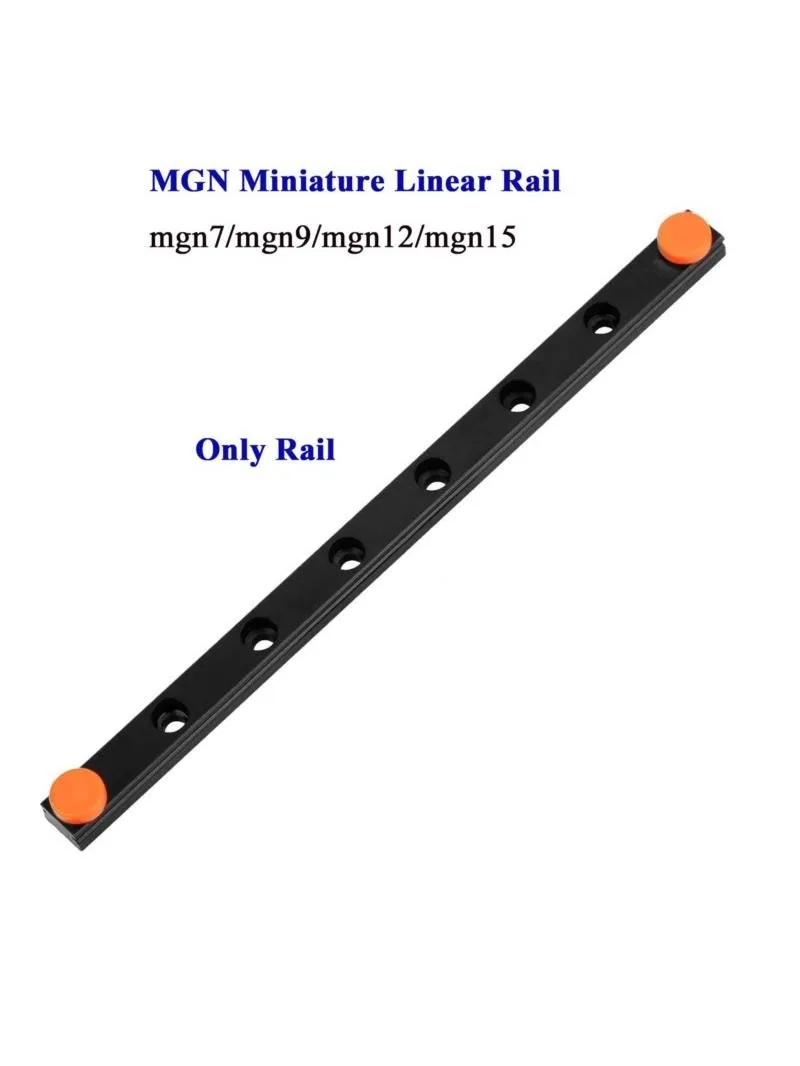 Guide de Rail linéaire Miniature, prévention de la rouille, mise à niveau, entièrement noir MGN7 MGN9 MGN12 MGN15, Rail 100mm-1000mm sans bloc pour CNC 3D
