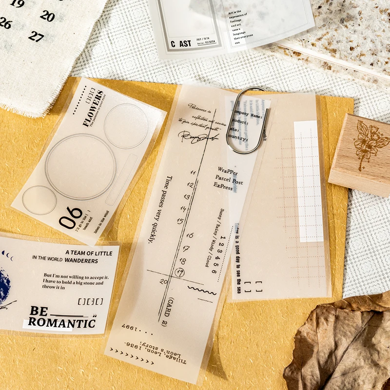 Journal GO 5x200cm Lightly Sketching on Paper Vintage Collage PET Tape Landscape Material Creative Journal Scrapbooking Tape