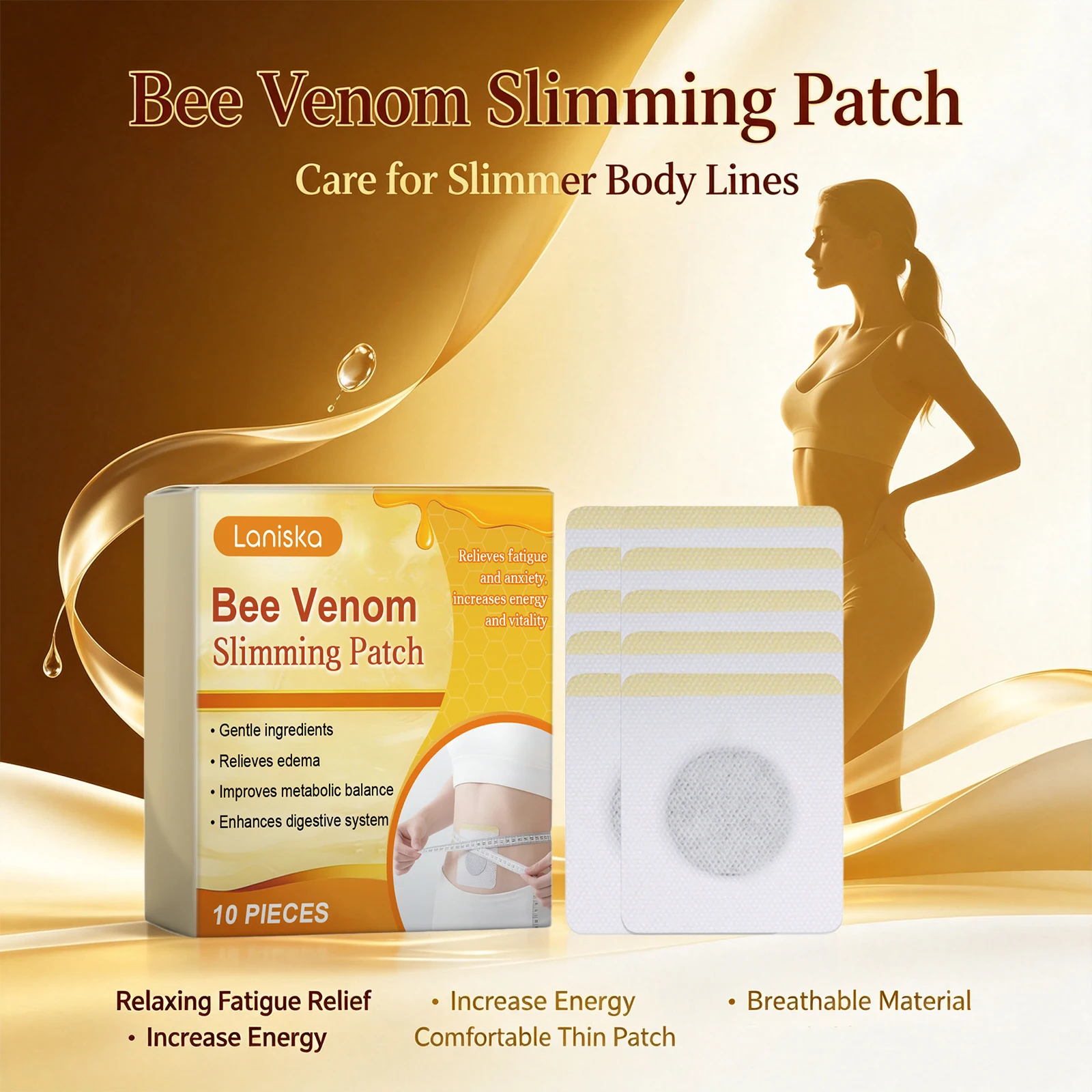 Bee Venom Body Care Patches for Puffiness Reduction Sculpting Firming Skin Improve Sagging Relieve Fatigue Skin Care Stickers