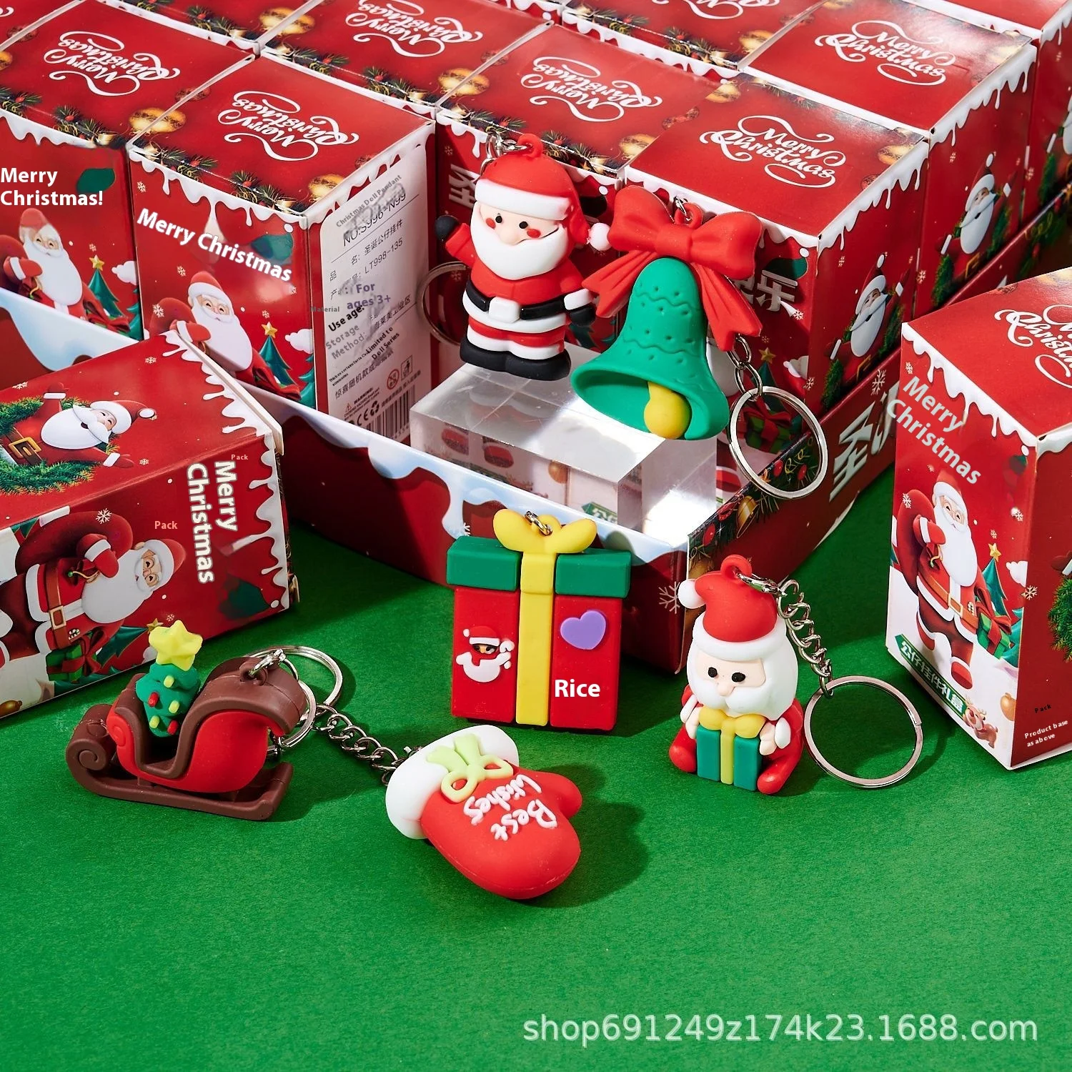 

Christmas Themed 24 Boxes Blind Box Toys Cartoon Figurines Keychains Pendant Gifts For Children Boys Girls Christmas Prize toys