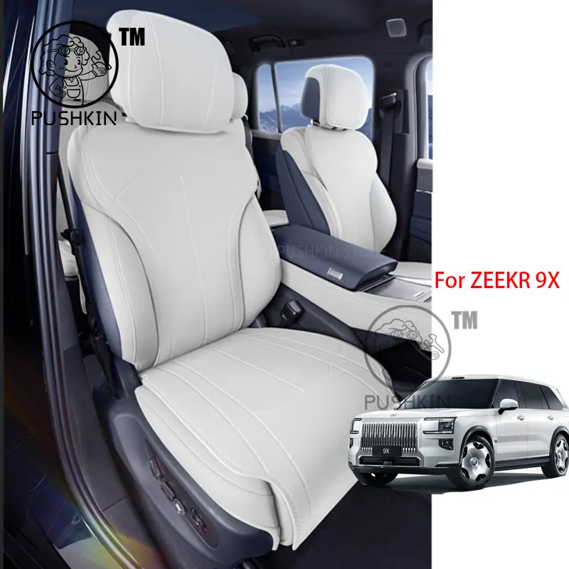 

Car Seat Cover Specific Customize For ZEEKR 9X 2025 2026 Half pack with Front and Rear Leather PU Leather seats cover