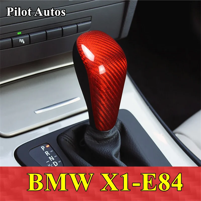 

Rear Carbon Fiber Car Gear Shift Knob Cover Trim Sticker For BMW X1 E84