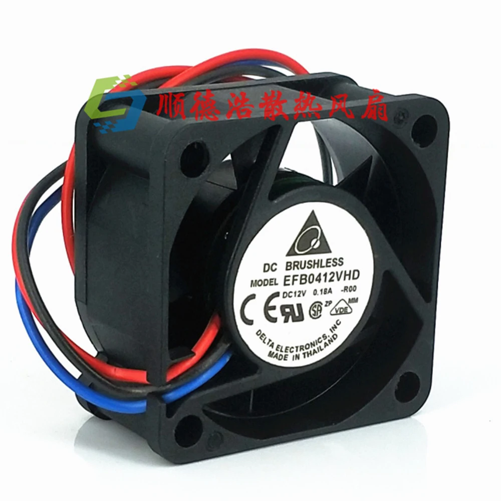 Для Delta Φ DC12V 0.18A двухшариковый 3-проводной 4020 40 мм 4 см охлаждающий вентилятор