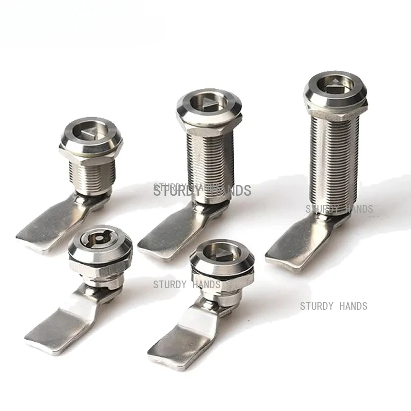 1pc 304 Stainless Steel Triangular Cam Cabinet Lock Distribution Box with Raised Tin Box Special Lock Hardware Accessories