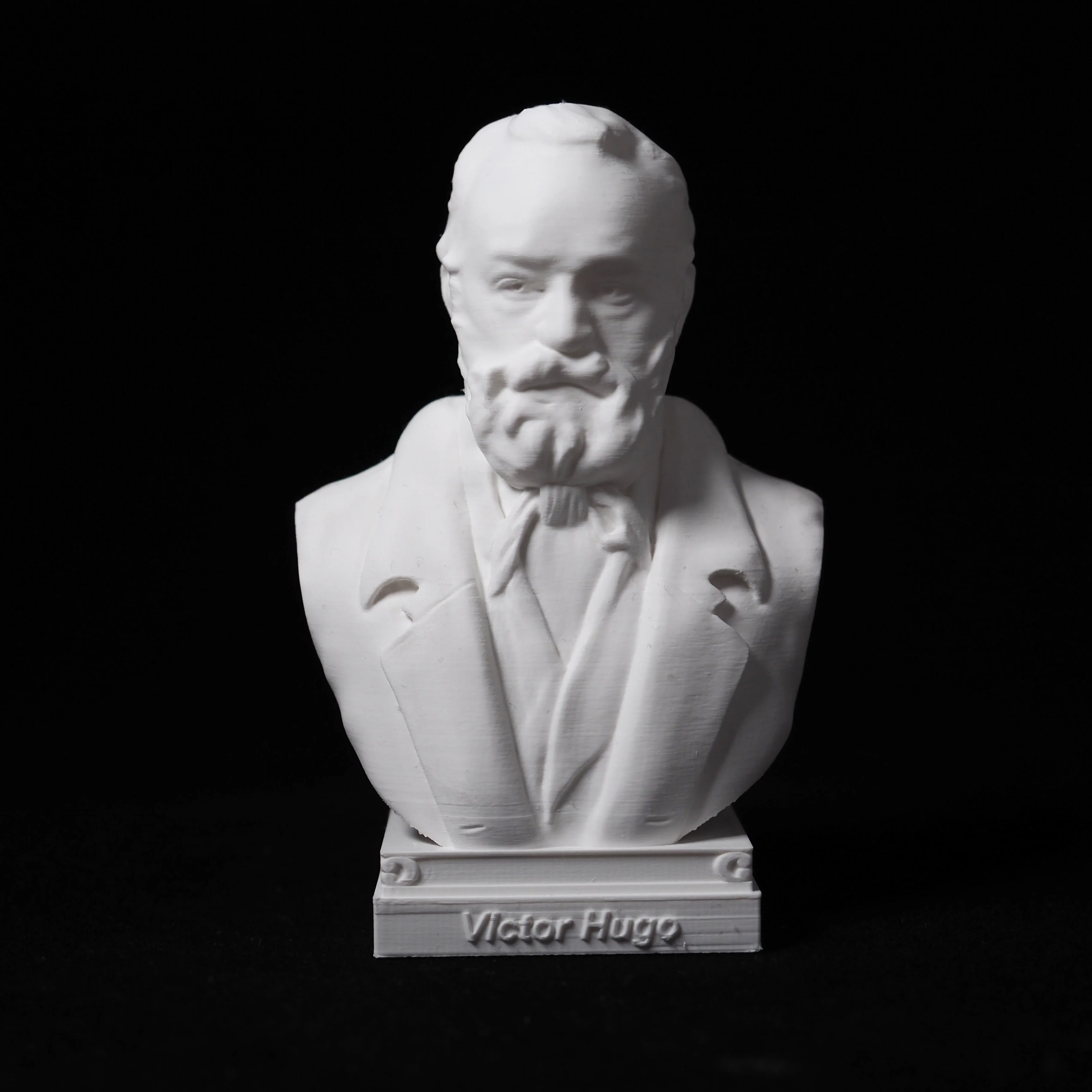 Victor hugo ornamentos estátua modelo de mão decoração busto artesanato grande homem retrato mesa, impressão 3d plástico pla