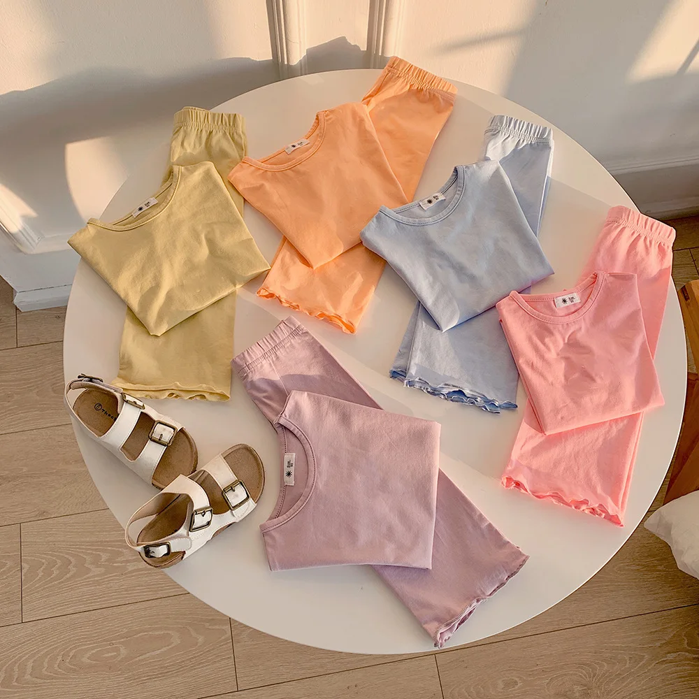 Pijama de manga corta para bebé en modal color caramelo - imagen 2