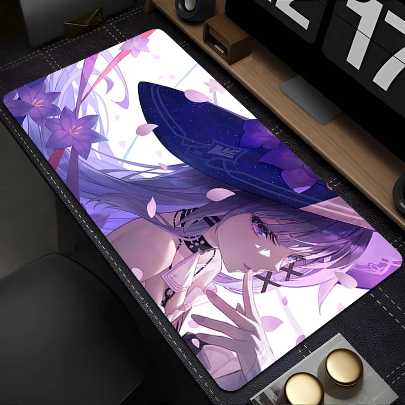 Tapis de souris tapis de souris de jeu accessoires PC tapis de clavier Anime antidérapant grand tapis de bureau en caoutchouc h-honkai Star Rail Herta tapis étendu