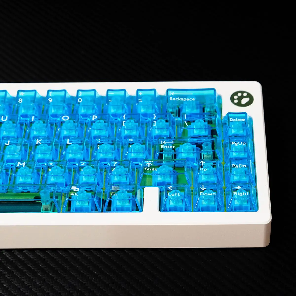 114 Keys Glacier Transparency Keycaps Full Set Cherry Height PBT Thermal Sublimation For 61 87 98 104 108 Mechanical Keyboard