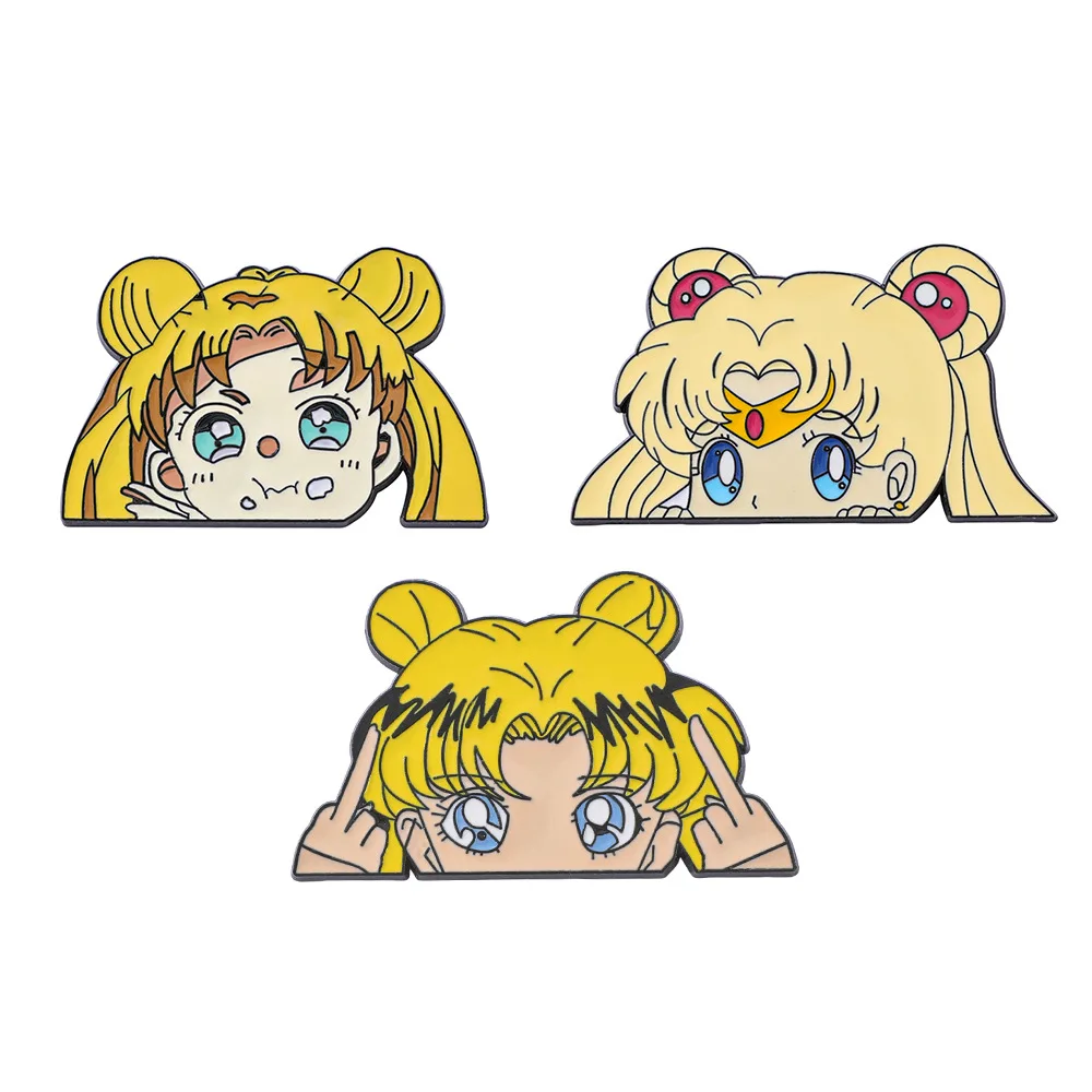 Sailor Moon Exquisite Charakter-Brosche Persönliche Anime-Emaille-Anstecknadeln Abzeichen Kleidung Schmuck Accessoires Dekoration Geschenk