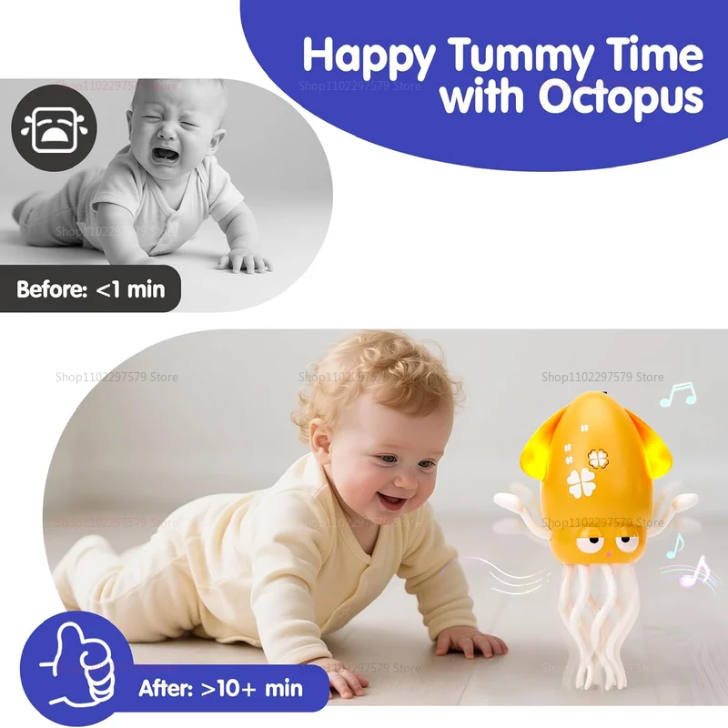 جديد الرقص الأخطبوط ألعاب الأطفال ماجيك الموسيقية الزحف البطن الوقت لعبة طفل ألعاب حسية لعمر 3-6 سنوات صبي فتاة هدية عيد ميلاد #4