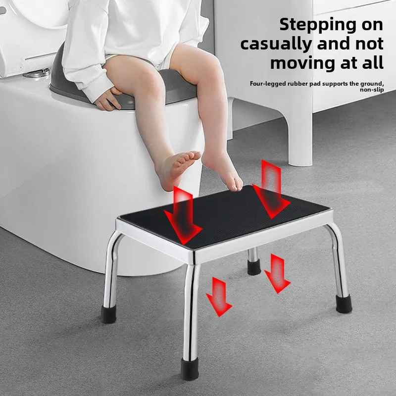 For Elderly Children Pedal Stool Lightweight Sturdy Stools Holds Up Step Stool with Handle Non Skid Bedside Medical Foot Stools