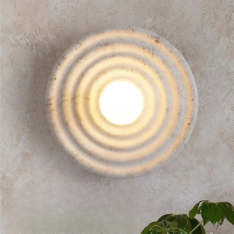 Wabi-sabi Style Wall Lamp Nordic Minimalist Corridor Hallway Lamp - Living Room Background Wall Lamp Bedroom Bedside Glass Lamp