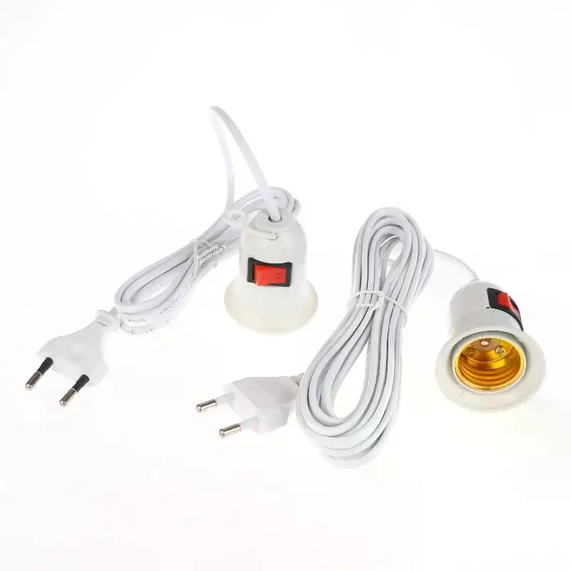 1Pcs Garden Lampholder With 3/5 Meters Cable EU Plug E27 Hanging Indoor Plants Light Holder With On/Off Switch Lamp Holder