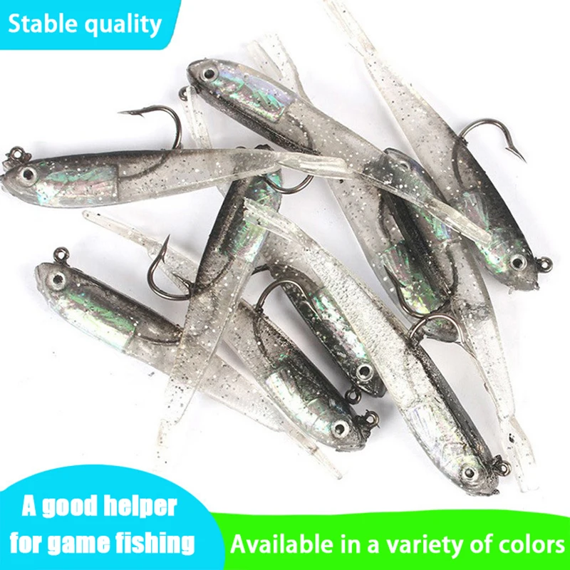 Colourful Fork Tail Wrap Lead Fish False Fish Soft Bait Road Runner Bait Crossbill Bass Catfish Blackbait